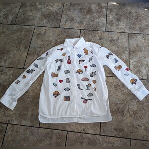 Vilagallo Women's Button Up Blouse European 40